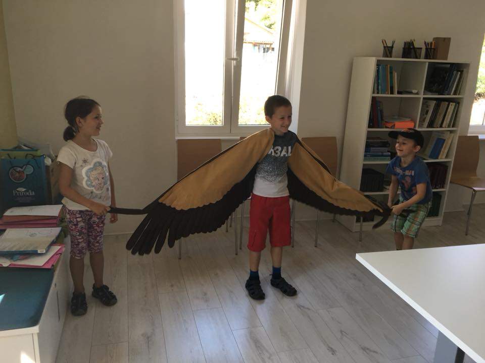 djeca u kostimu krila bjeloglavog supa